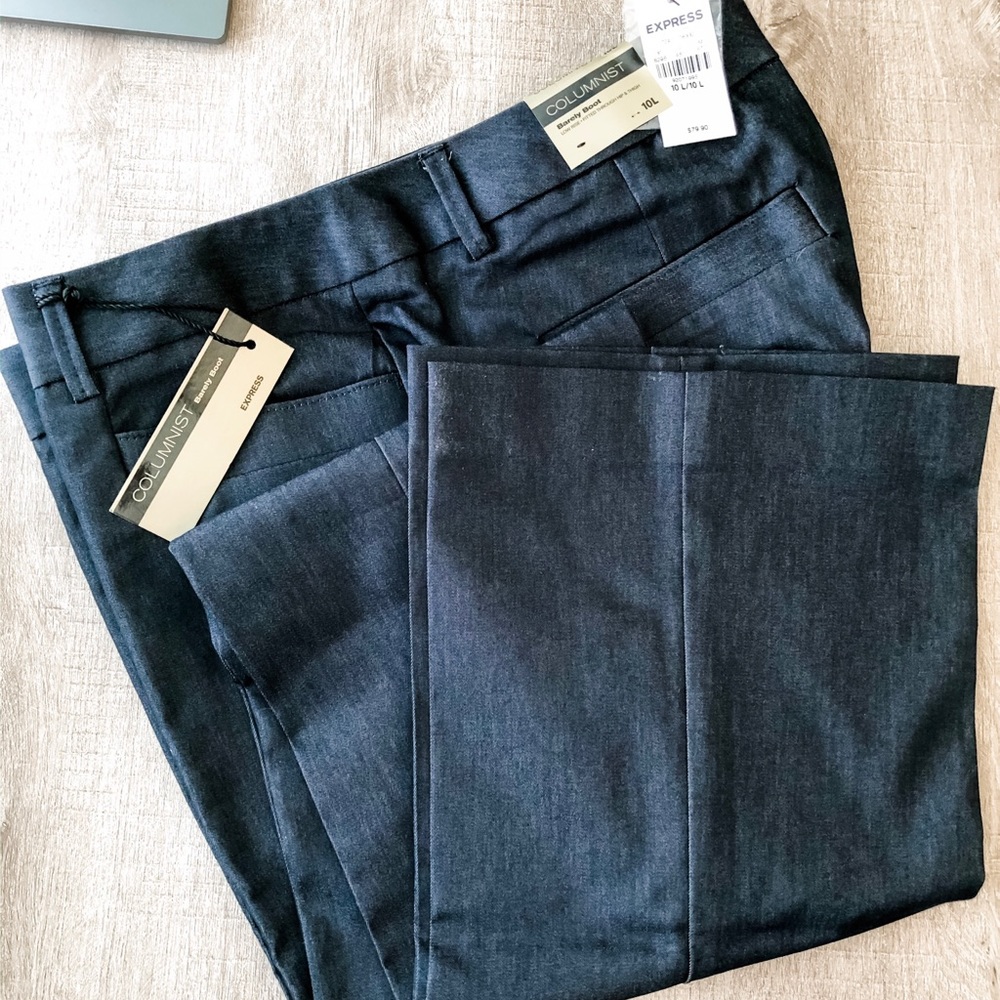 NWT EXPRESS Columnist Barely Boot Dress Pants 10L